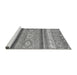 Sideview of Machine Washable Abstract Gray Modern Rug, wshabs2382gry