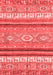 Abstract Red Modern Area Rugs