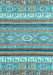 Abstract Light Blue Modern Rug, abs2382lblu