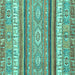 Square Abstract Turquoise Modern Rug, abs2382turq