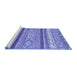 Sideview of Machine Washable Abstract Blue Modern Rug, wshabs2382blu