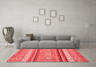 Modern Red Washable Rugs