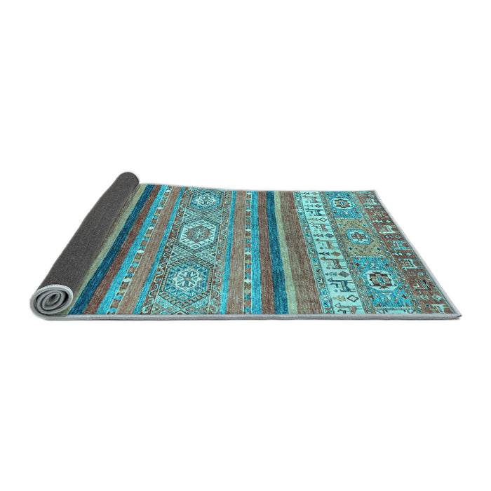 Sideview of Abstract Light Blue Modern Rug, abs2382lblu