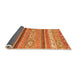 Sideview of Abstract Orange Modern Rug, abs2382org