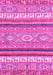 Machine Washable Abstract Pink Modern Rug, wshabs2382pnk