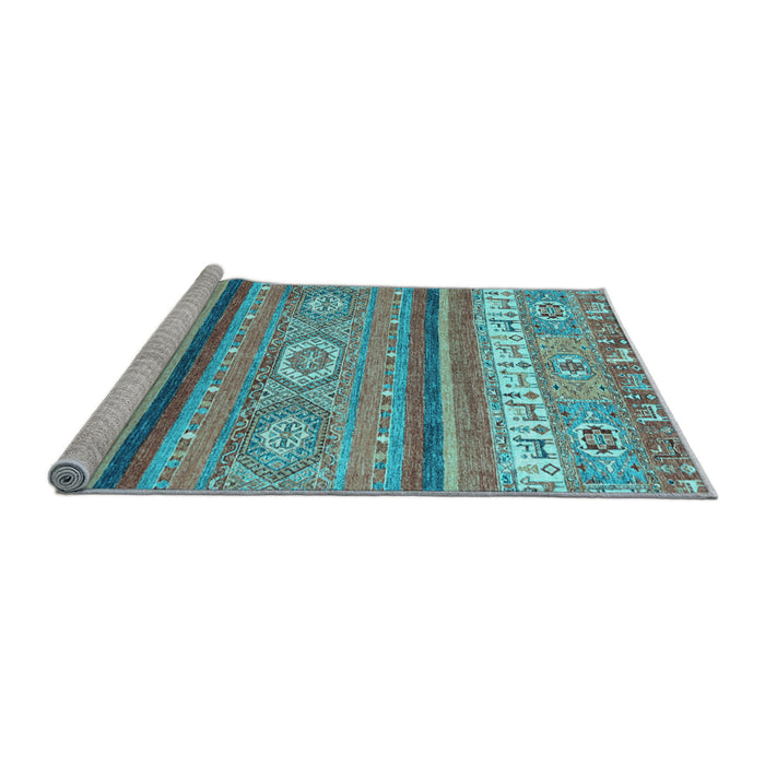Sideview of Machine Washable Abstract Light Blue Modern Rug, wshabs2382lblu