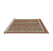 Sideview of Machine Washable Abstract Camel Brown Rug, wshabs2383