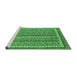 Sideview of Machine Washable Abstract Emerald Green Modern Area Rugs, wshabs2383emgrn