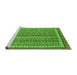 Sideview of Machine Washable Abstract Green Modern Area Rugs, wshabs2383grn