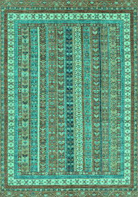 Abstract Turquoise Modern Rug, abs2383turq