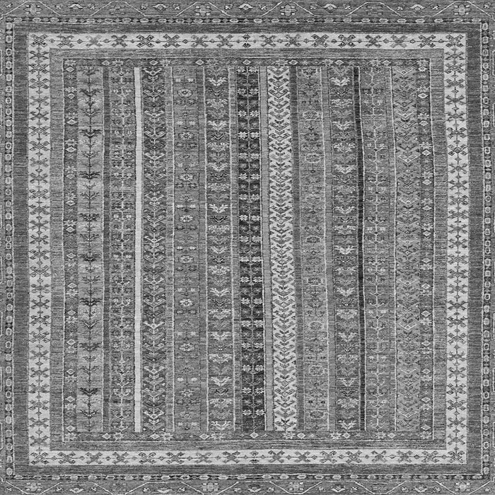 Square Abstract Gray Modern Rug, abs2383gry