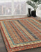 Abstract Camel Brown Modern Rug in Family Room, abs2383