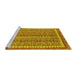 Sideview of Machine Washable Abstract Yellow Modern Rug, wshabs2383yw