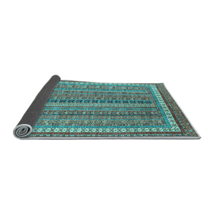 Sideview of Abstract Light Blue Modern Rug, abs2383lblu