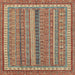 Square Abstract Camel Brown Modern Rug, abs2383