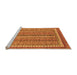 Sideview of Machine Washable Abstract Orange Modern Area Rugs, wshabs2383org