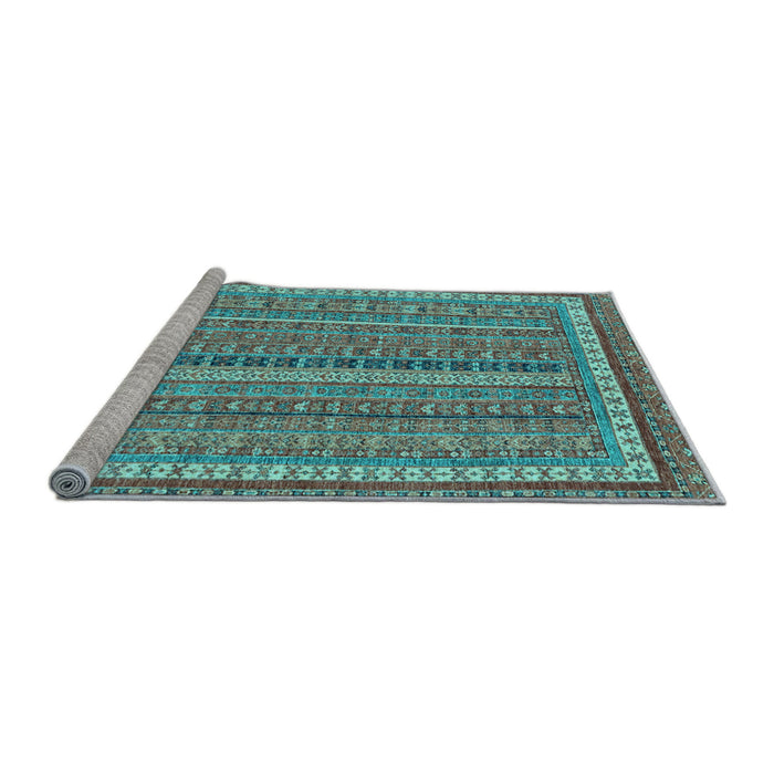 Sideview of Machine Washable Abstract Light Blue Modern Rug, wshabs2383lblu