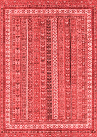 Abstract Red Modern Rug, abs2383red