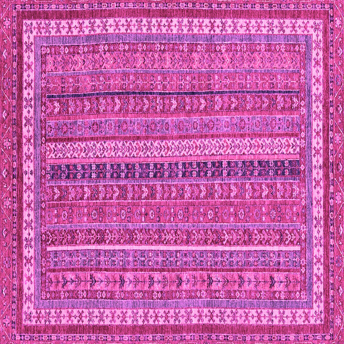 Square Machine Washable Abstract Pink Modern Rug, wshabs2383pnk