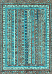 Abstract Light Blue Modern Rug, abs2383lblu