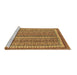 Sideview of Machine Washable Abstract Brown Modern Rug, wshabs2383brn