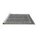 Sideview of Machine Washable Abstract Gray Modern Rug, wshabs2383gry