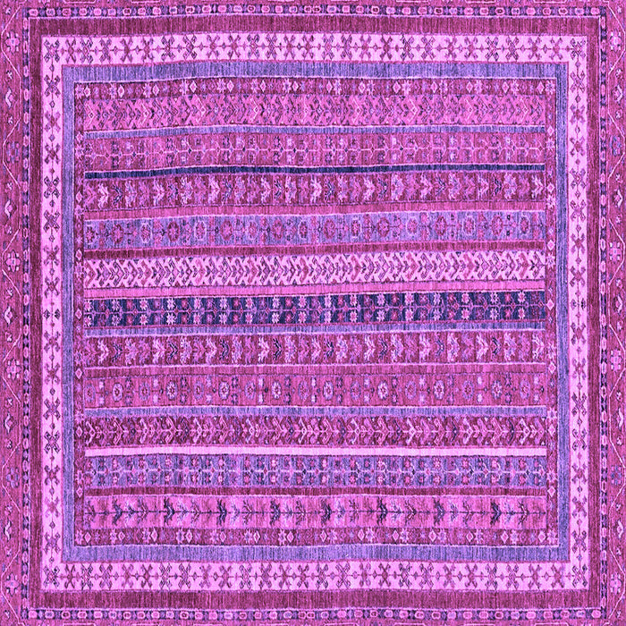 Square Abstract Purple Modern Rug, abs2383pur