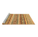 Sideview of Machine Washable Abstract Brown Modern Rug, wshabs2384brn