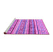 Sideview of Machine Washable Abstract Purple Modern Area Rugs, wshabs2384pur