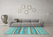 Machine Washable Abstract Light Blue Modern Rug in a Living Room, wshabs2384lblu