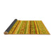 Sideview of Abstract Yellow Modern Rug, abs2384yw