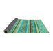 Sideview of Abstract Turquoise Modern Rug, abs2384turq