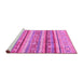 Sideview of Machine Washable Abstract Pink Modern Rug, wshabs2384pnk