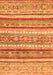 Machine Washable Abstract Orange Modern Area Rugs, wshabs2384org