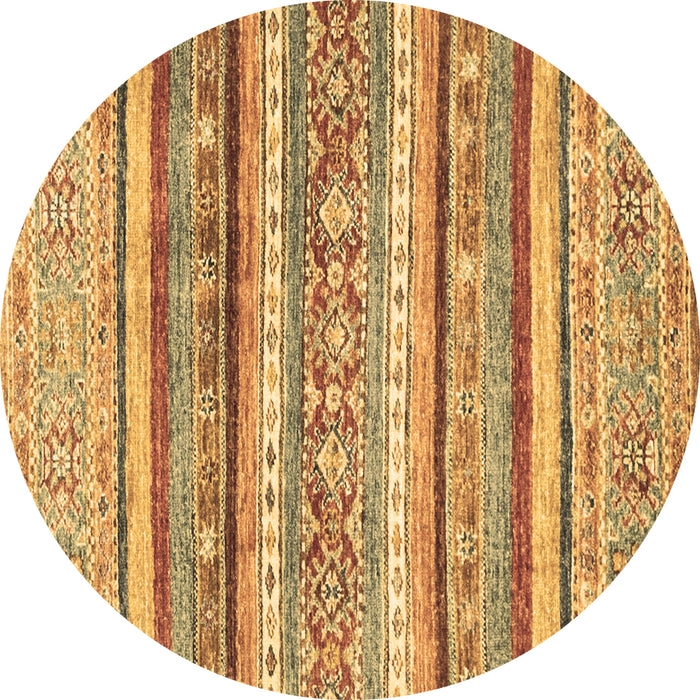 Round Machine Washable Abstract Brown Modern Rug, wshabs2384brn