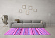 Machine Washable Abstract Purple Modern Area Rugs in a Living Room, wshabs2384pur