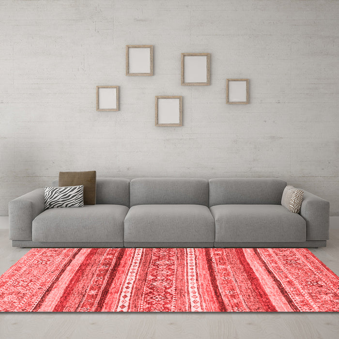 Modern Red Washable Rugs