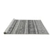 Sideview of Machine Washable Abstract Gray Modern Rug, wshabs2384gry