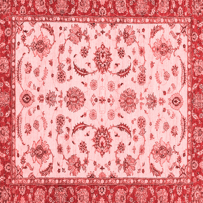 Machine Washable Oriental Red Traditional Rug, wshabs2385red
