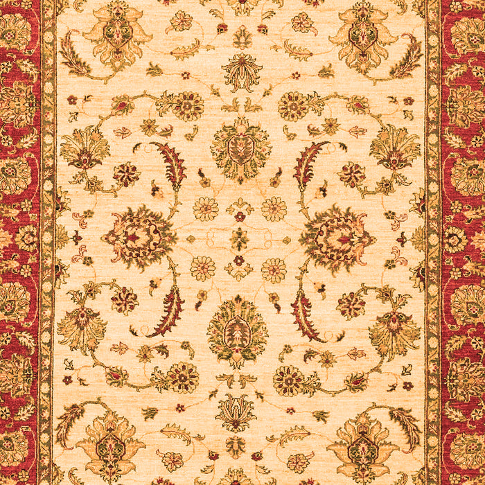 Machine Washable Oriental Orange Traditional Area Rugs, wshabs2385org