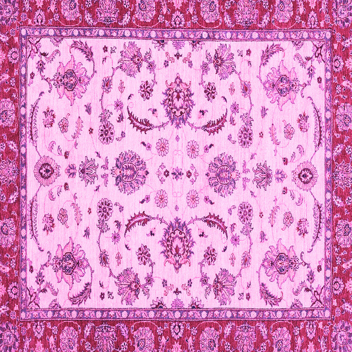 Square Oriental Pink Traditional Rug, abs2385pnk