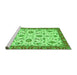 Sideview of Machine Washable Oriental Green Traditional Area Rugs, wshabs2385grn