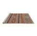 Sideview of Machine Washable Abstract Camel Brown Rug, wshabs2386