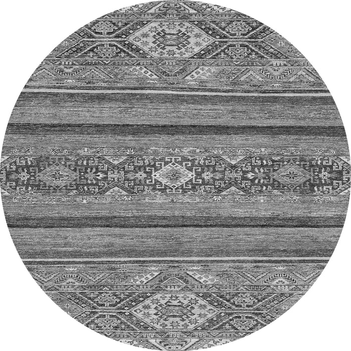Round Abstract Gray Modern Rug, abs2386gry