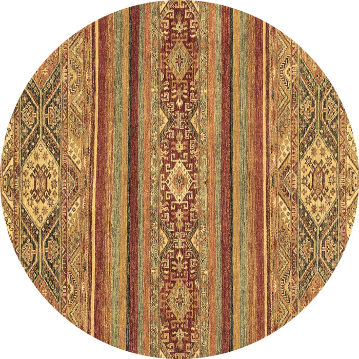 Round Machine Washable Abstract Brown Modern Rug, wshabs2386brn