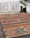 Abstract Camel Brown Modern Rug in Family Room, abs2386