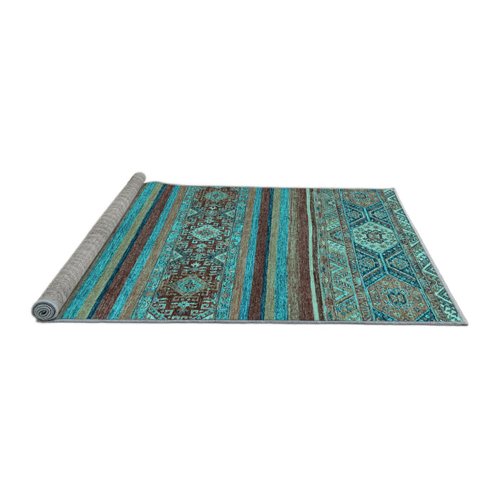 Sideview of Machine Washable Abstract Light Blue Modern Rug, wshabs2386lblu