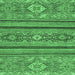 Square Machine Washable Abstract Emerald Green Modern Area Rugs, wshabs2386emgrn