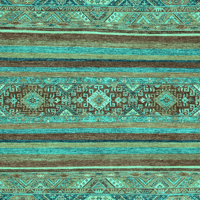 Machine Washable Abstract Turquoise Modern Area Rugs, wshabs2386turq