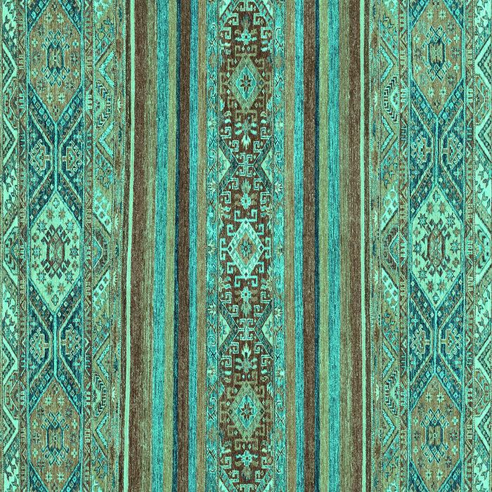 Square Machine Washable Abstract Turquoise Modern Area Rugs, wshabs2386turq